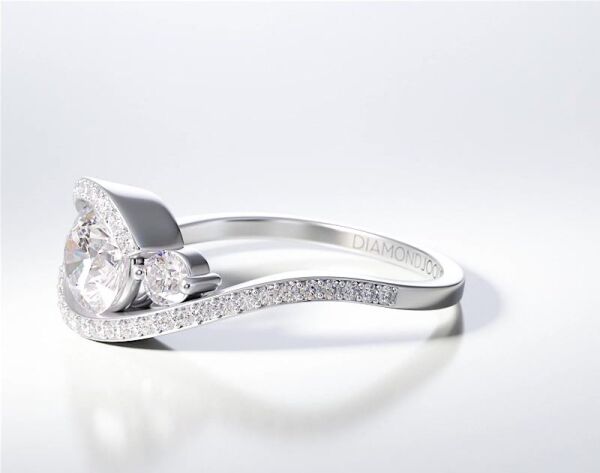 PAVE SOLITAIRE RING ENG065